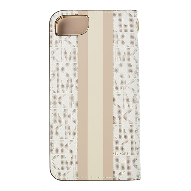 【iPhoneSE(第3/2世代)/8/7 ケース】Folio Case Beige Pink Stripe with Charmgoods_nameサブ画像