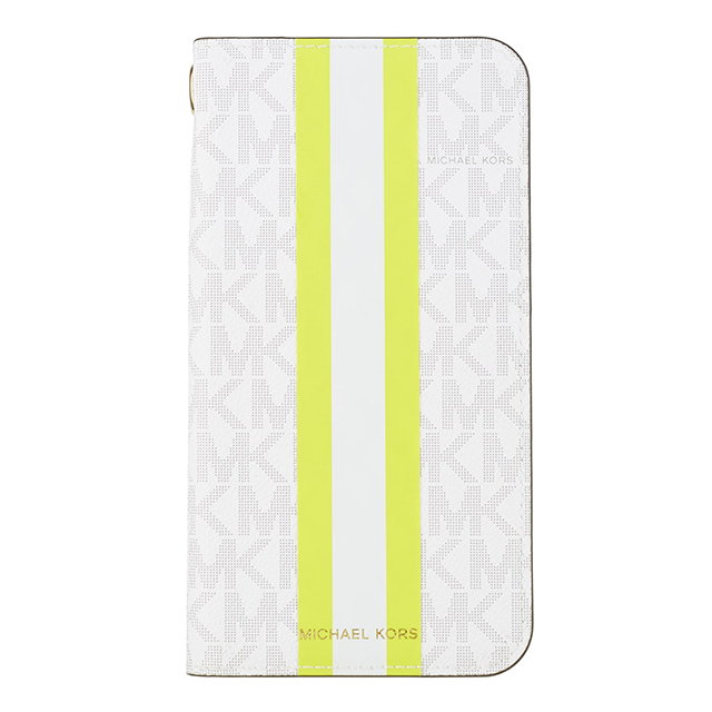 【iPhoneXS/X ケース】Folio Case Lime Stripe with Charmgoods_nameサブ画像