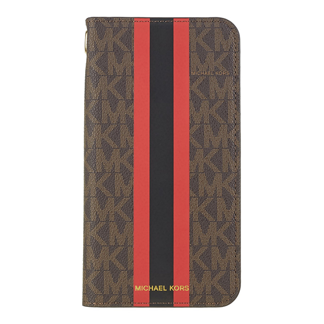 【iPhoneXR ケース】Folio Case Red Stripe with Charmサブ画像