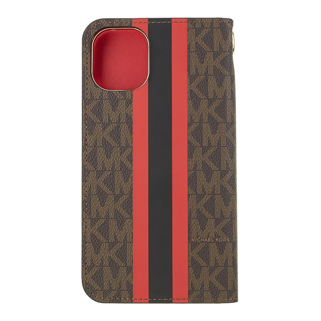 【iPhone11 Pro ケース】Folio Case Red Stripe with Charmサブ画像