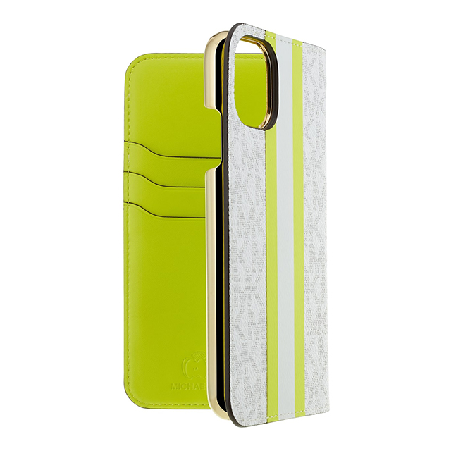 【iPhone11 Pro ケース】Folio Case Lime Stripe with Charmサブ画像