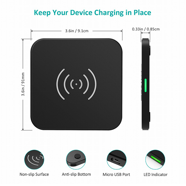 Wireless charger T511S-BK (black)サブ画像