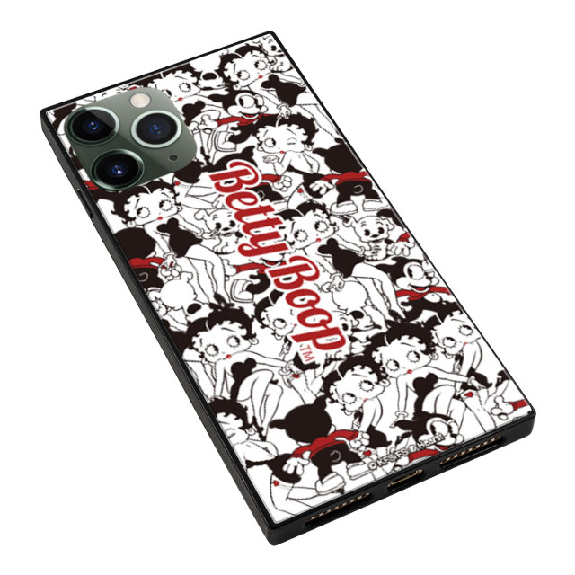 【iPhone11 Pro ケース】Betty Boop スクエア型 ガラスケース (RED BLACK PRESENT)goods_nameサブ画像