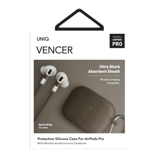 【AirPods Pro(第1世代) ケース】VENCER AirPods Pro シリコン ハング ケース - DARK SAND (BEIGE)goods_nameサブ画像