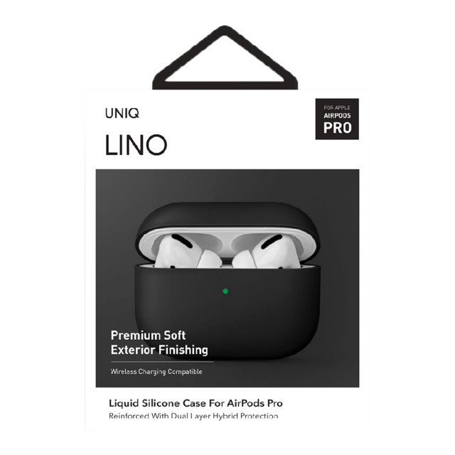 【AirPods Pro(第1世代) ケース】LINO プレミアム リキッド シリコン Airpods Pro ケース - Ink (Black)サブ画像