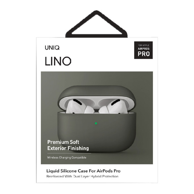 【AirPods Pro(第1世代) ケース】LINO プレミアム リキッド シリコン Airpods Pro ケース - Moss (Grey)サブ画像