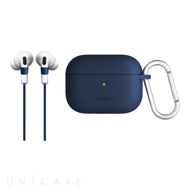 【AirPods Pro(第1世代) ケース】VENCER AirPods Pro シリコン ハング ケース - MARINE BLUE (BLUE)