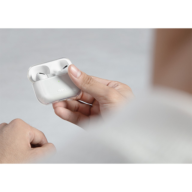 【AirPods Pro(第1世代) ケース】GLASE AirPods Pro クリア TPU ハング ソフトケース - GLOSSY SMOKE (SMOKE)サブ画像