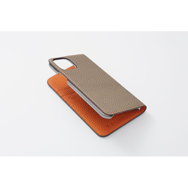 【iPhone11 ケース】German Shrunken Calf Folio Case (Red×Dark Brown)goods_nameサブ画像