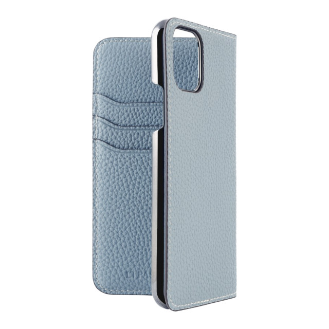 【iPhone11 Pro ケース】German Shrunken Calf Folio Case (Light Blue)goods_nameサブ画像