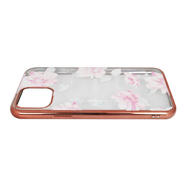 【iPhone11 Pro ケース】rienda メッキクリアケース (Lace Flower/ピンク)goods_nameサブ画像