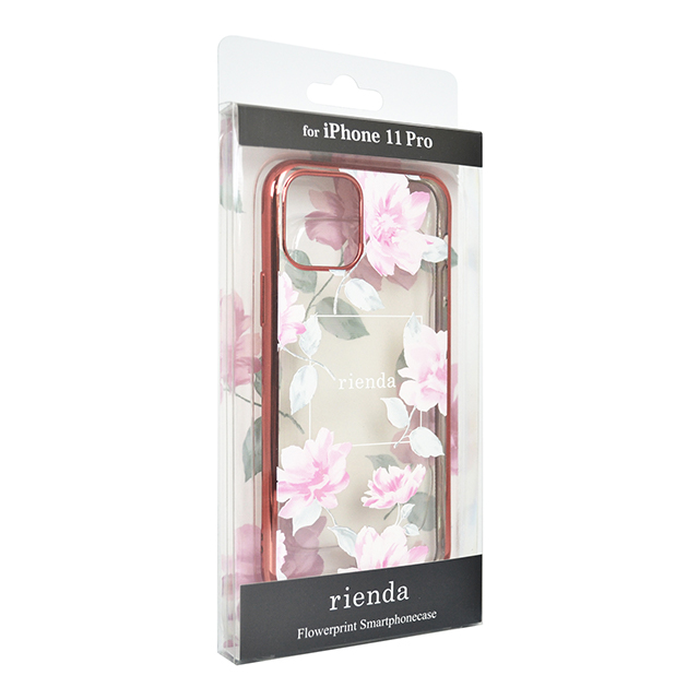 【iPhone11 Pro ケース】rienda メッキクリアケース (Lace Flower/ピンク)goods_nameサブ画像