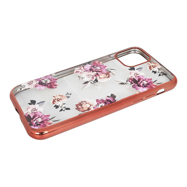 【iPhone11 Pro ケース】rienda メッキクリアケース (Brilliant Flower/バーガンディー)goods_nameサブ画像