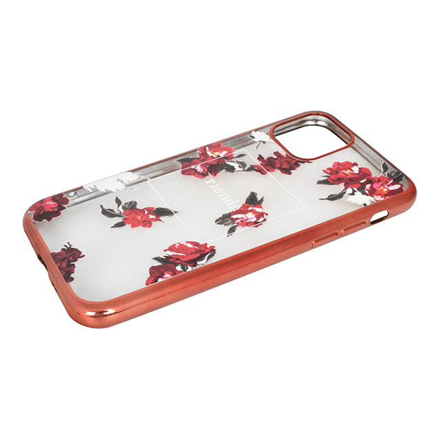 【iPhone11 ケース】rienda メッキクリアケース (Red Flower/レッド)goods_nameサブ画像