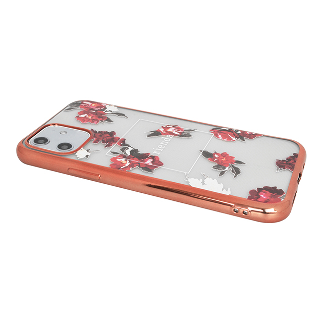 【iPhone11 ケース】rienda メッキクリアケース (Red Flower/レッド)goods_nameサブ画像