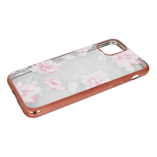 【iPhone11 ケース】rienda メッキクリアケース (Lace Flower/ピンク)サブ画像