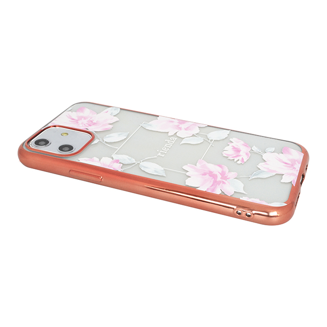 【iPhone11 ケース】rienda メッキクリアケース (Lace Flower/ピンク)goods_nameサブ画像