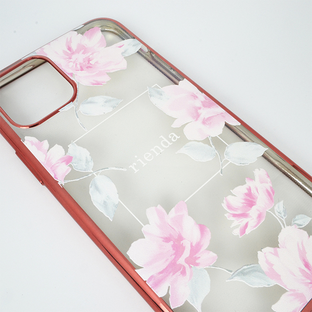 【iPhone11 ケース】rienda メッキクリアケース (Lace Flower/ピンク)goods_nameサブ画像