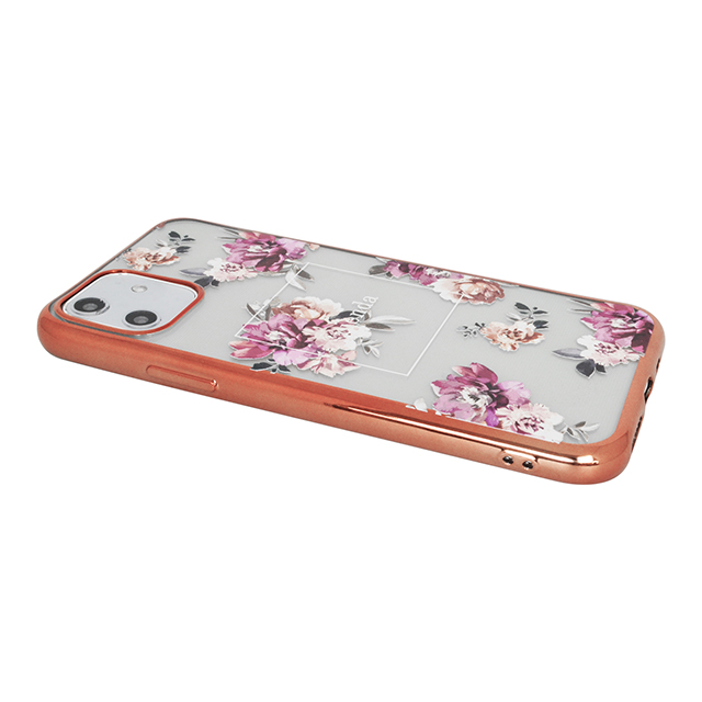 【iPhone11 ケース】rienda メッキクリアケース (Brilliant Flower/バーガンディー)goods_nameサブ画像