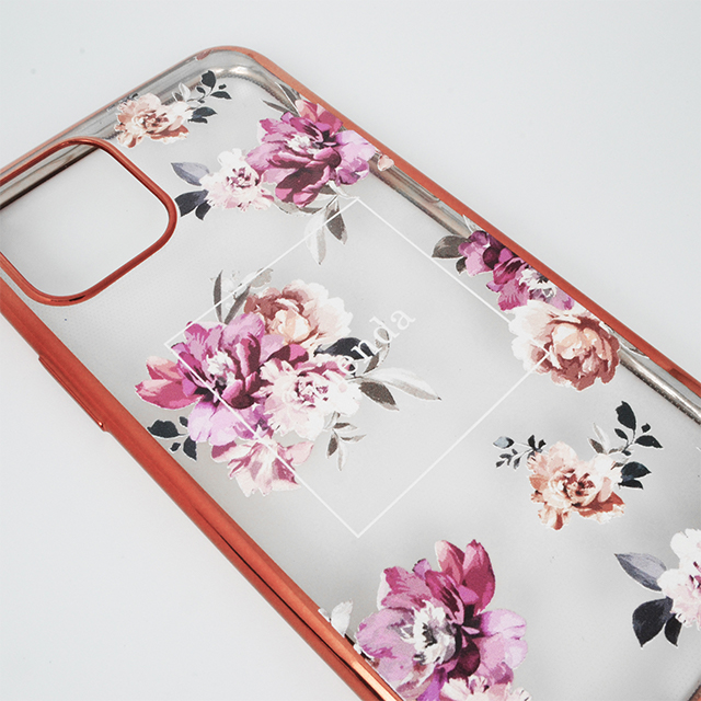 【iPhone11 ケース】rienda メッキクリアケース (Brilliant Flower/バーガンディー)goods_nameサブ画像