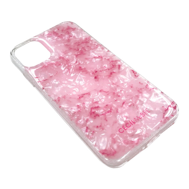 【iPhone11/XR ケース】CECIL McBEE ソフトシェルケース 大理石 (PINK)サブ画像