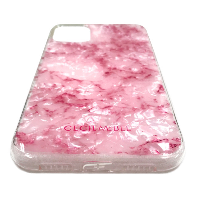 【iPhone11/XR ケース】CECIL McBEE ソフトシェルケース 大理石 (PINK)サブ画像