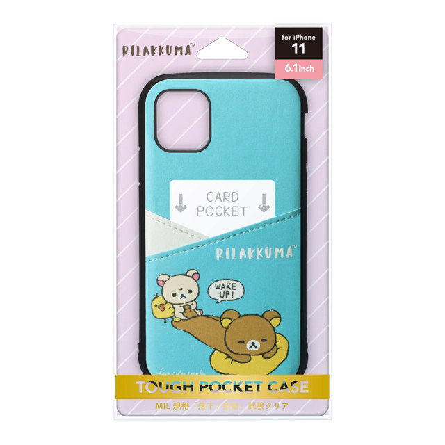 【iPhone11 ケース】タフポケットケース (リラックマ/リラックマスタイル(wake up))goods_nameサブ画像