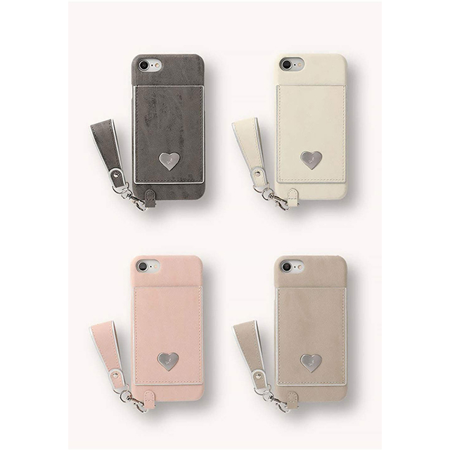 【iPhoneSE(第3/2世代)/8/7/6s/6 ケース】P シルバーハート ハードケース (チャコール)goods_nameサブ画像