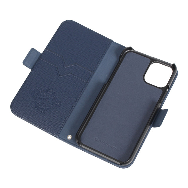 【iPhone11 Pro ケース】“サフィアーノ調” PU Leather Book Type Case (ブルー)サブ画像