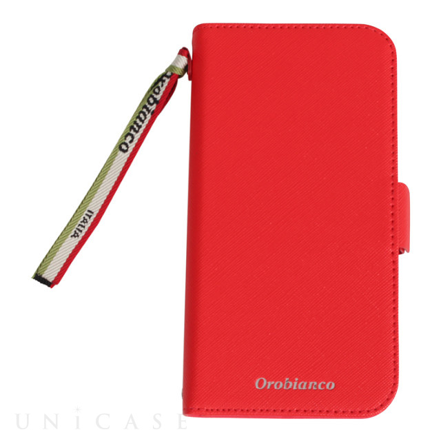 【iPhone11 ケース】“サフィアーノ調” PU Leather Book Type Case (レッド)