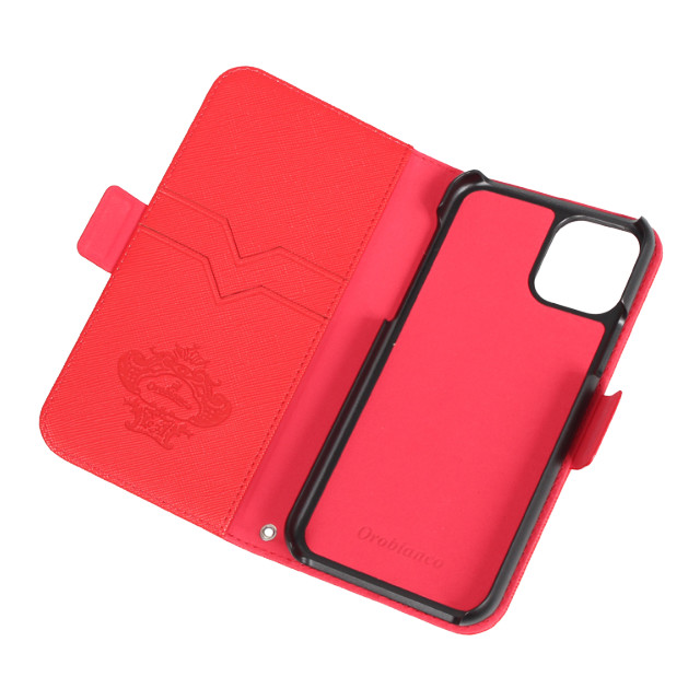 【iPhone11 Pro ケース】“サフィアーノ調” PU Leather Book Type Case (レッド)サブ画像