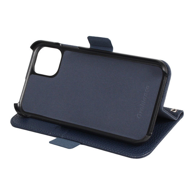 【iPhone11 ケース】“シュリンク” PU Leather Book Type Case (ブルー)サブ画像