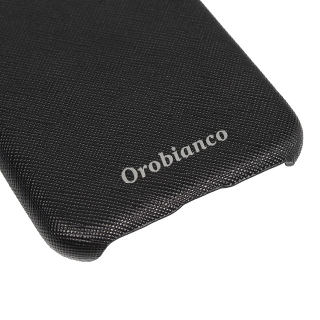 【iPhone11 Pro ケース】“サフィアーノ調” PU Leather Back Case (ブラック)サブ画像