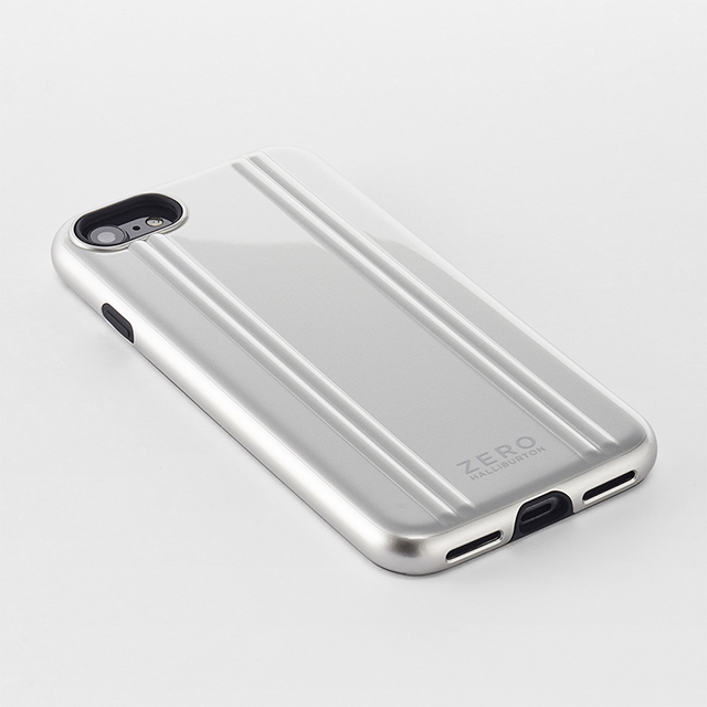 【iPhoneSE(第3/2世代)/8/7 ケース】ZERO HALLIBURTON Hybrid Shockproof Case for iPhoneSE(第2世代) (Silver)サブ画像