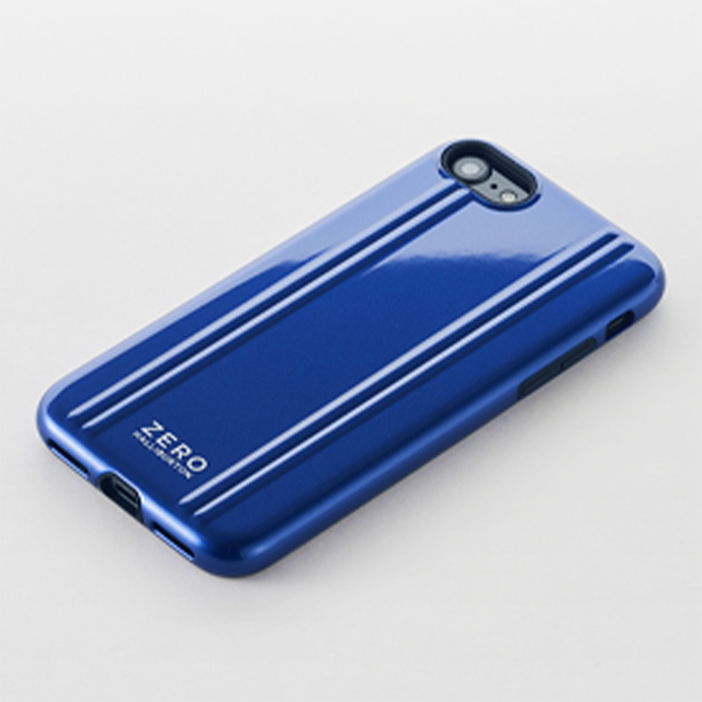 【iPhoneSE(第3/2世代)/8/7 ケース】ZERO HALLIBURTON Hybrid Shockproof Case for iPhoneSE(第2世代) (Blue)サブ画像