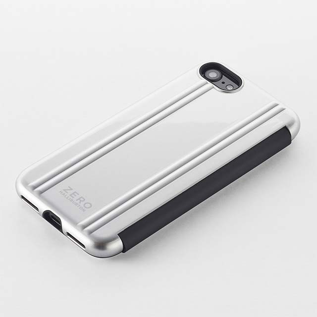 【iPhoneSE(第3/2世代)/8/7 ケース】ZERO HALLIBURTON Hybrid Shockproof Flip Case for iPhoneSE(第2世代) (Silver)goods_nameサブ画像