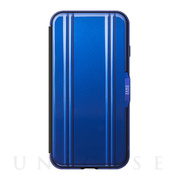【iPhoneSE(第3/2世代)/8/7 ケース】ZERO HALLIBURTON Hybrid Shockproof Flip Case for iPhoneSE(第2世代) (Blue)