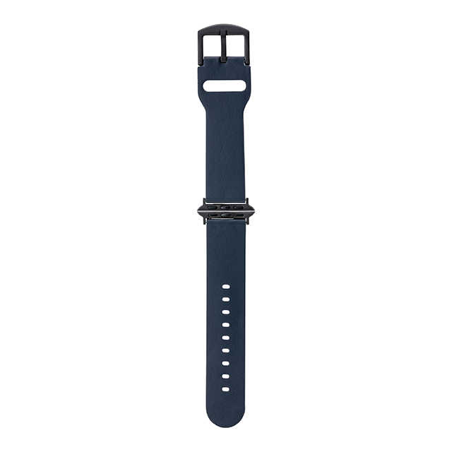 【Apple Watch バンド 41/40/38mm】Italian Genuine Leather Watchband (Navy) for Apple Watch SE(第2/1世代)/Series9/8/7/6/5/4/3/2/1サブ画像