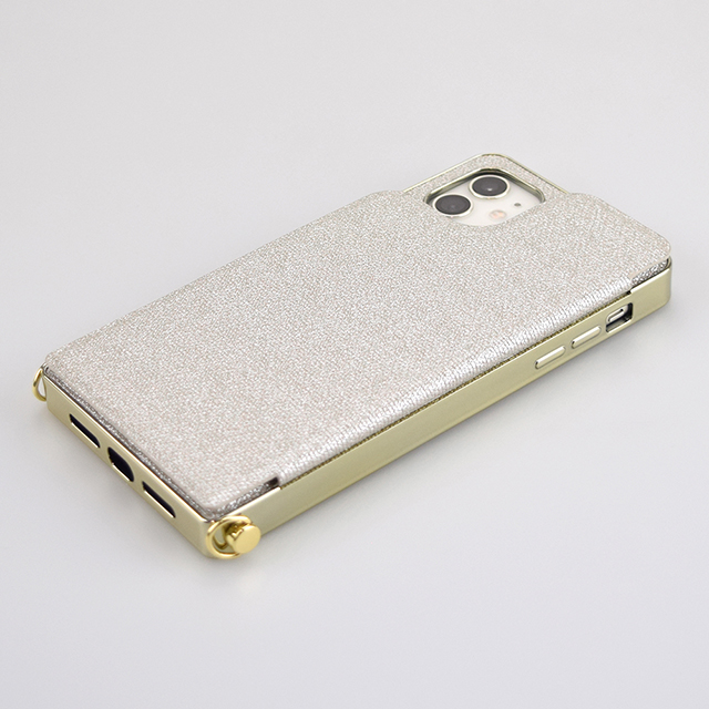 【iPhone11/XR ケース】Cross Body Case Glitter Series for iPhone11 (pearl silver)サブ画像