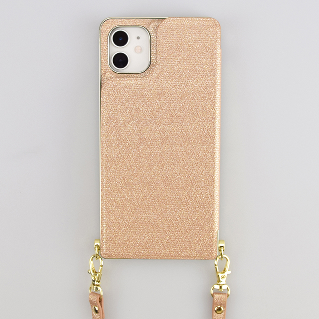 【iPhone11/XR ケース】Cross Body Case Glitter Series for iPhone11 (coral copper)サブ画像