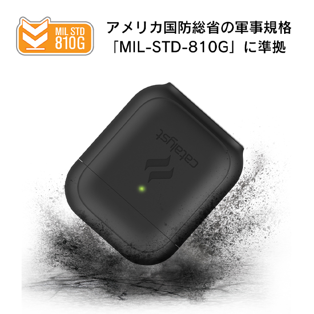 【AirPods(第2/1世代) ケース】スタンディングケース (ブラック)サブ画像