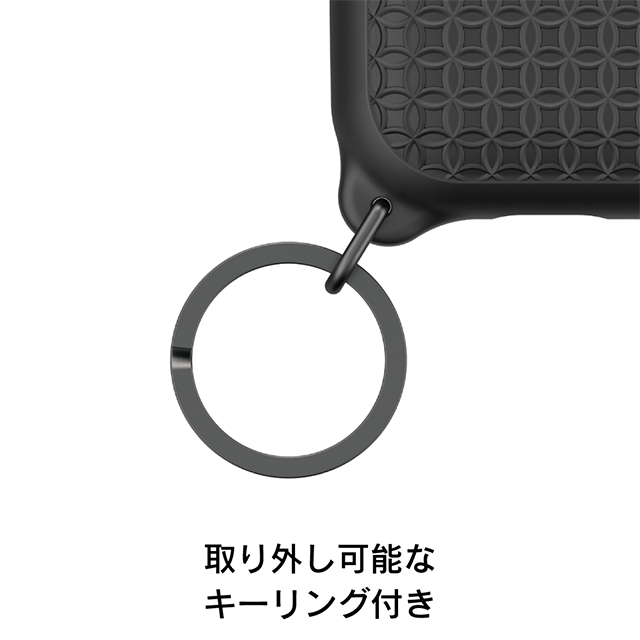 【AirPods(第2/1世代) ケース】キーリングケース (ブラック)サブ画像