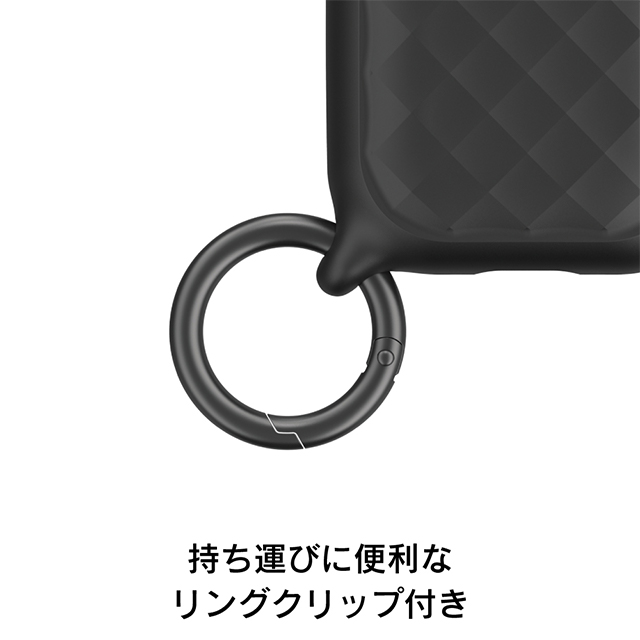 【AirPods(第2/1世代) ケース】リングクリップケース (ブラック)goods_nameサブ画像