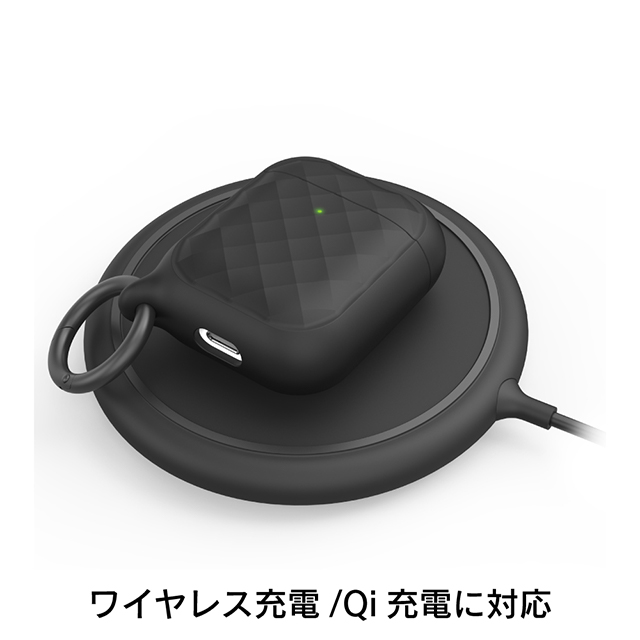 【AirPods(第2/1世代) ケース】リングクリップケース (ブラック)goods_nameサブ画像