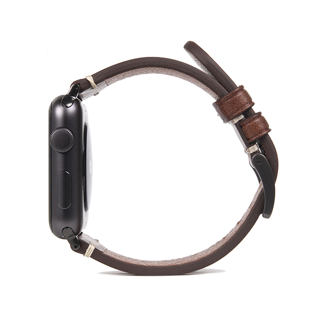 【Apple Watch バンド 45/44/42mm】Italian Buttero Leather (ブラウン) for Apple Watch SE(第2/1世代)/Series9/8/7/6/5/4/3/2/1サブ画像