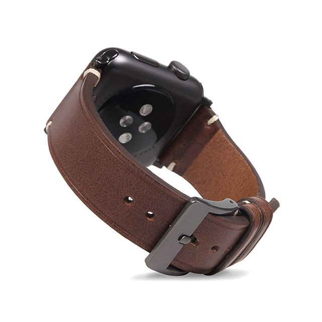 【Apple Watch バンド 41/40/38mm】Italian Buttero Leather (ブラウン) for Apple Watch SE(第2/1世代)/Series9/8/7/6/5/4/3/2/1サブ画像