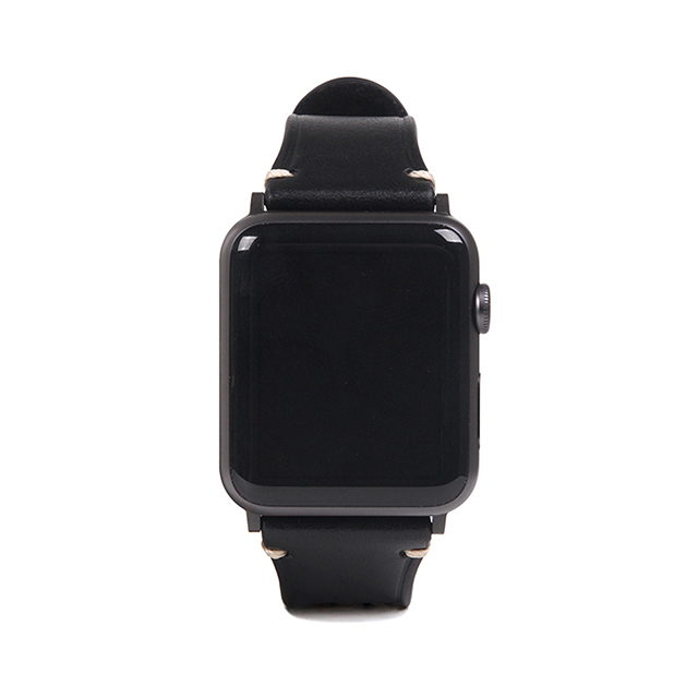 【Apple Watch バンド 41/40/38mm】Italian Buttero Leather (ブラック) for Apple Watch SE(第2/1世代)/Series9/8/7/6/5/4/3/2/1サブ画像