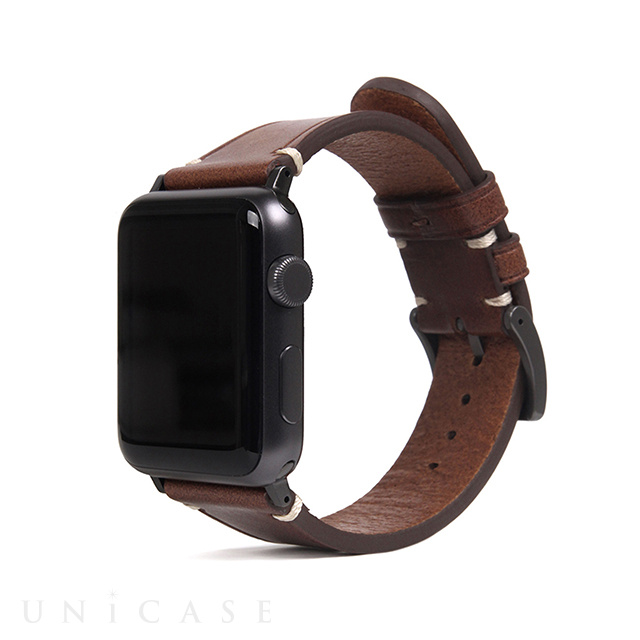 【Apple Watch バンド 41/40/38mm】Italian Buttero Leather (ブラウン) for Apple Watch SE(第2/1世代)/Series9/8/7/6/5/4/3/2/1