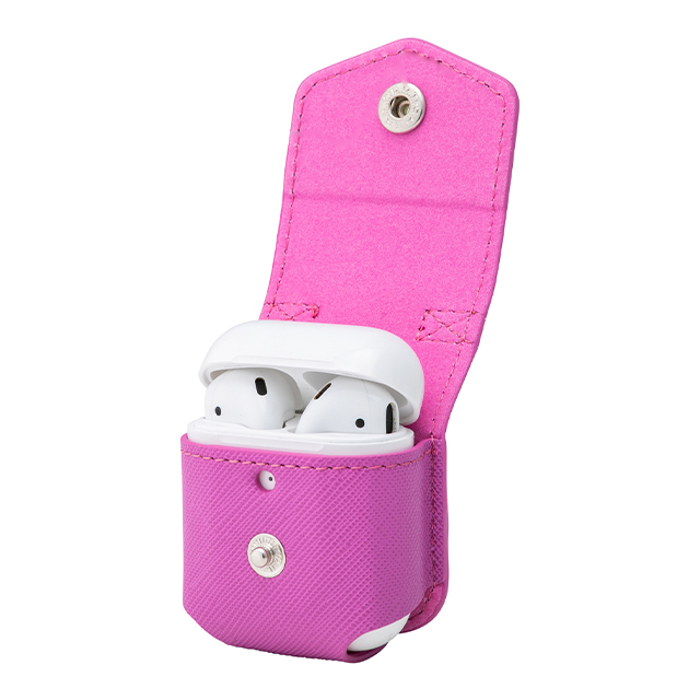 【AirPods(第2/1世代) ケース】“EURO Passione” PU Leather Case (Pink)サブ画像