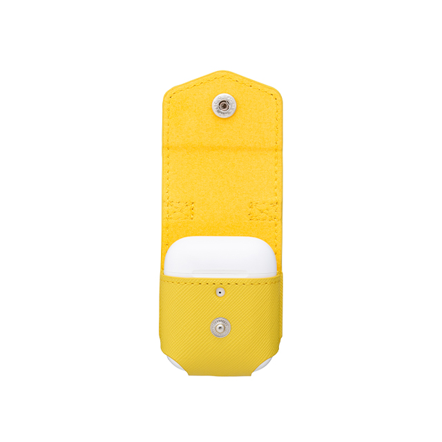 【AirPods(第2/1世代) ケース】“EURO Passione” PU Leather Case (Lemon)サブ画像